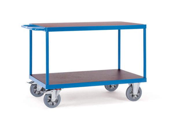 Fetra zwaarlast tafelwagen 2 etages, kleur blauw