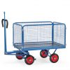 Fetra handtrekwagen met 4 gaaswanden 600mm. hoog