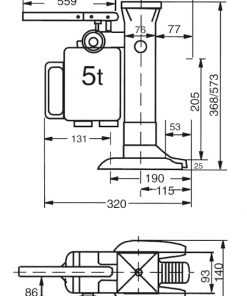 Machineheffer 6931 afmetingen