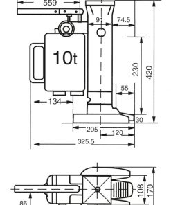 Machineheffer 6932 afmetingen