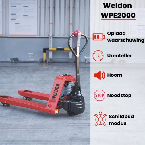 Electrische handpallettruck 2000kg.