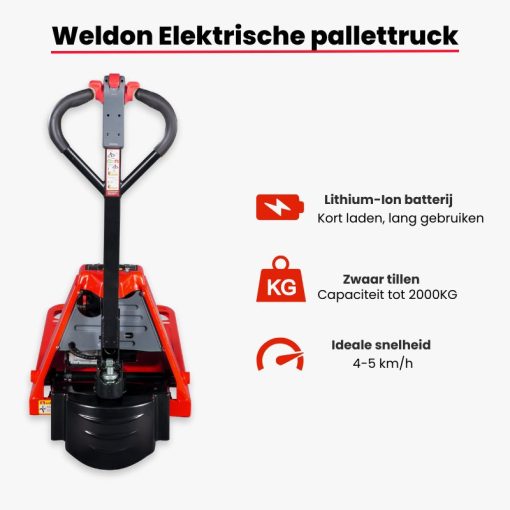 Electrische handpallettruck 2000kg.