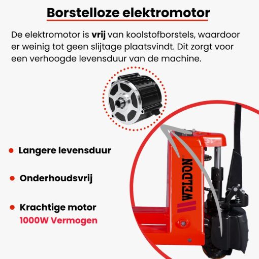 Electrische handpallettruck 2000kg.